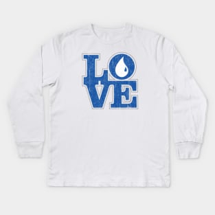 Love Blue (Variant) Kids Long Sleeve T-Shirt